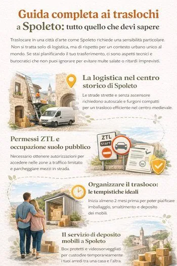 Guida al trasloco nel centro storico di Spoleto