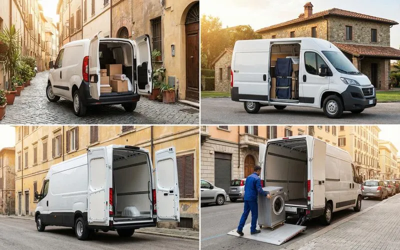 noleggio furgone flotta compatto medio grande sponda idraulica