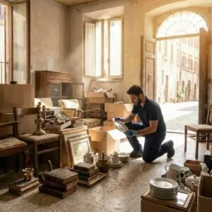 valutazione oggetti nello sgombero a perugia
